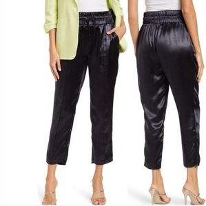Cinq a sept Adalie Satin Ankle Pants Size Large NWT $325 Drawstring Waist